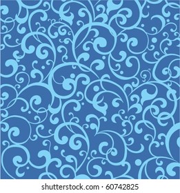 Abstract Christmas background, vector. In blue color.