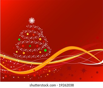 Abstract Christmas background. Vector Illustration.