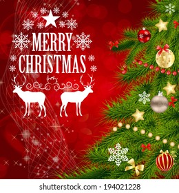 Abstract Christmas Background Vector Illustration