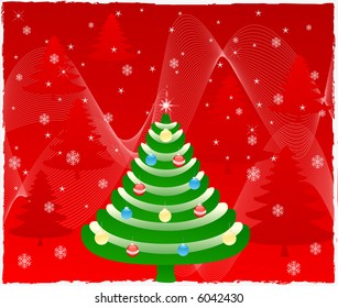 Abstrakter Weihnachtshintergrund, Vektorgrafik