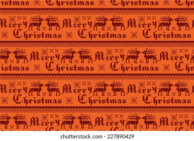 Abstract Christmas background, vector. Scandinavian seamless pattern.