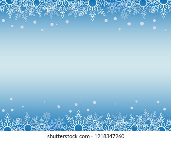 Fundo de Natal abstrato com bordas de floco de neve branco e espaço de cópia no centro. Ilustração vetorial. 