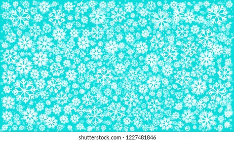 Abstract Christmas background with white snowflakes Holiday greeting card