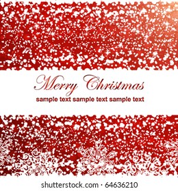 Abstract Christmas background with white snowflakes