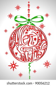 Abstract Christmas Ball Background