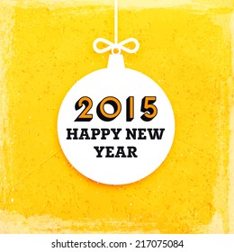 Abstract Christmas Ball. Happy New Year 2015. Holiday Greeting Card.