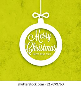 Abstract Christmas Ball. Merry Christmas and Happy New Year 2015. For Holiday Greeting Card, Poster or Flyer Design.