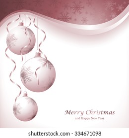 Abstract Christmas ball  from paper on  background. Vector  illustration