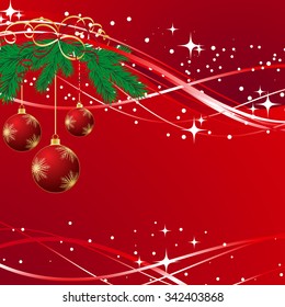 Abstract Christmas ball  from paper on  background. Vector illustration