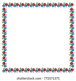 Abstract Christmas Balls Border