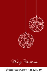 Abstract christmas balls card. Vector illustration. Eps 10