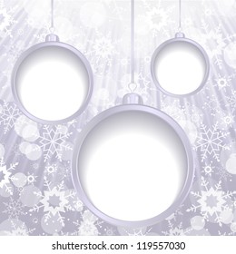 Abstract Christmas balls cut the paper