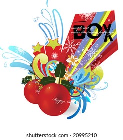 Abstract christmas balls for design.