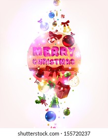 Abstract Christmas Banner for Holiday Design
