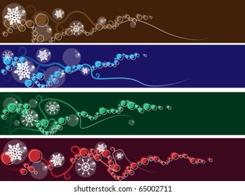 Abstract christmas banner set eps8