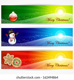 Abstrakte Weihnachtsbanner.