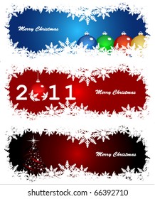 Abstract christmas banners