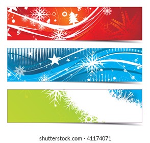 Abstract christmas Banners with space of your text, vector illustration for xmas