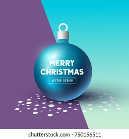 Abstract Christmas Bauble 3D effect with room for retail or personal message. Vector illustration