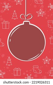 Abstract Christmas bauble. Hanging ornament. Vector illustration