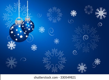 abstract christmas blue vector background