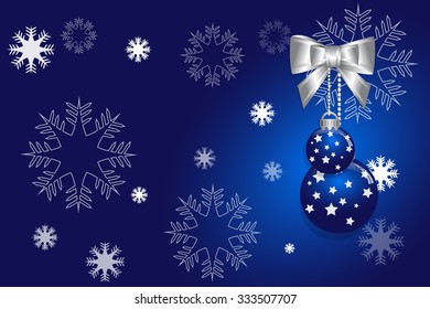 abstract christmas blue vector background