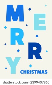 Abstract Christmas card with colourful elements. Vector illustration