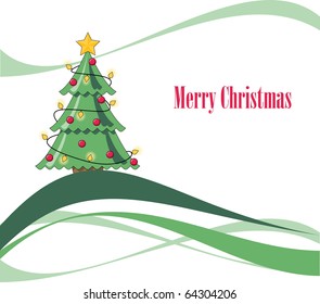 Abstract Christmas card with editable text