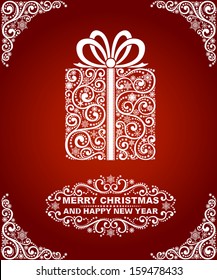 Abstract christmas card, christmas gift