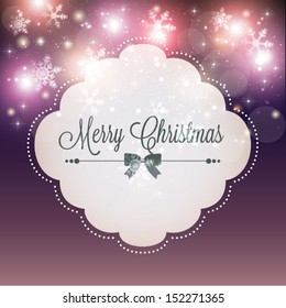 Abstract Christmas card with snowflakes background. Vector Illustration.