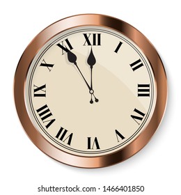 Abstract CHRISTMAS CLOCK Icon. Vector Illustration EPS10