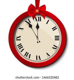 Abstract CHRISTMAS CLOCK Icon. Vector Illustration EPS10