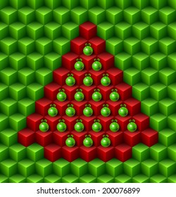abstract christmas cube seamless pattern