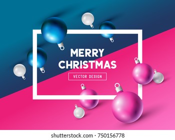 An abstract Christmas Design with 3D effects and room for promotion / holiday messages. Vector illustration
