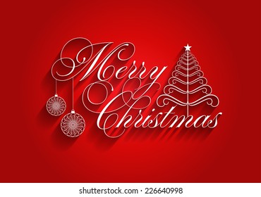Abstract Christmas Design with Shadows