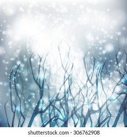 Abstract Christmas Design with winter background