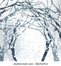 Abstract Christmas Design with winter background