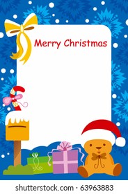 Abstract Christmas Frame Background