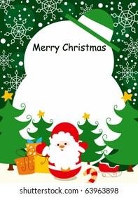 Abstract Christmas Frame Background