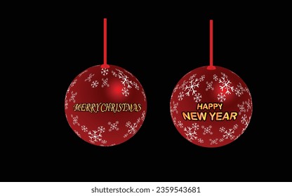 Abstract Christmas globe ball icons with snowflake design, easily editable icons for your design, vector art illustration