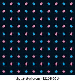 abstract Christmas glowing repeating  background with colorful stars