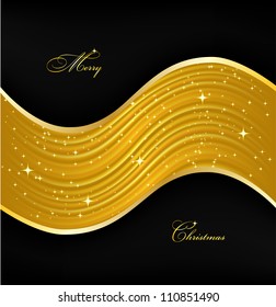 Abstract Christmas gold background. Vector illustration