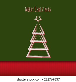 Abstract christmas greeting card. Vector illustration.