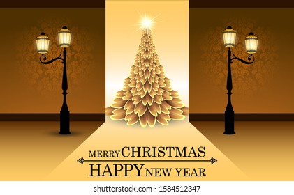 Abstract of Christmas Happy New Year. Vector and Illustration, EPS 10.