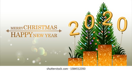 Abstract of Christmas Happy New Year. Vector and Illustration, EPS 10.
