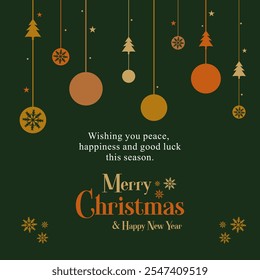Abstract Christmas and happy New Year Creative Post Vector
