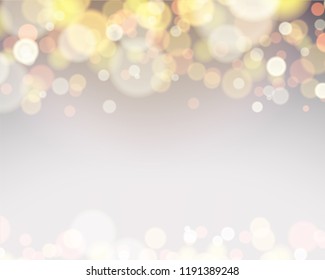 abstract Christmas light bokeh background. Concept for template for banner or postcard on new year and Christmas festival in vector illustration