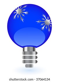 Abstract christmas lightbulb - vector background