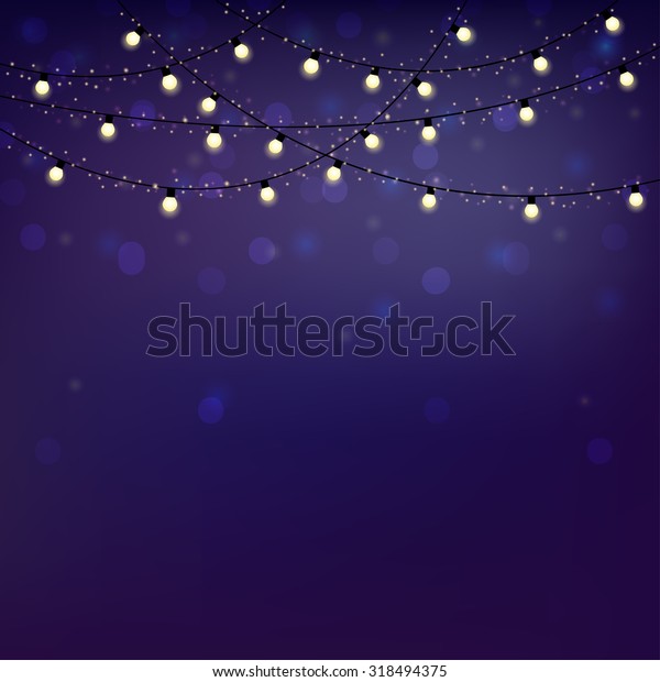 Abstract Christmas Lights Background Stock Vector Royalty Free 318494375