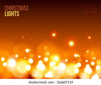 Abstract Christmas Lights. Decorative Christmas Background. Vector Illustration.